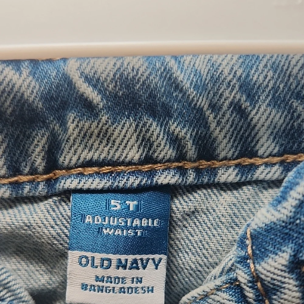 Old Navy Kids Blue Jean Jacket Set with Colorful Buttons